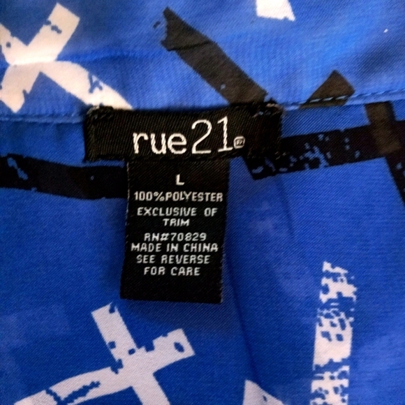 Rue21 Cross Graphic Sheer Blouse - Picture 5 of 6